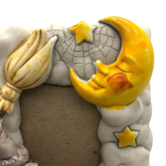 Vtg Sansco 3D Musical Photo Frame Kitty Anthropomorphic Moon Its A Small World - Picture 4 of 10